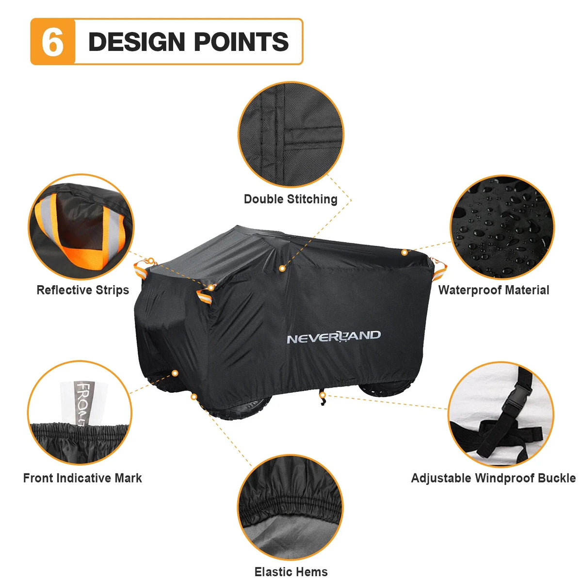 Waterproof ATV Cover 57"x33" for Polaris Outlaw - Fits Outdoor Conditions