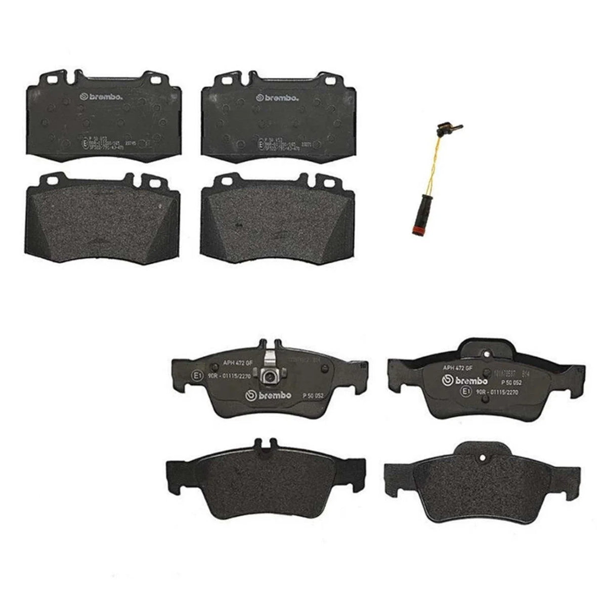 Brembo Low-Met Brake Pads with Sensor Kit for Mercedes W211 S211 (2003–2009)