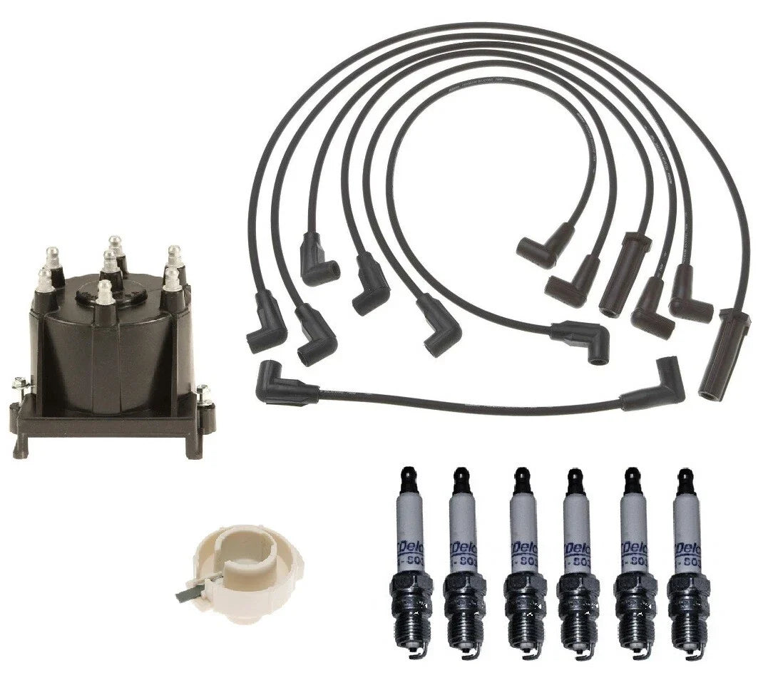 ACDelco Ignition Kit for Chevy G10 G20 (1970–1995) - Rotor, Cap, Wires, Plugs
