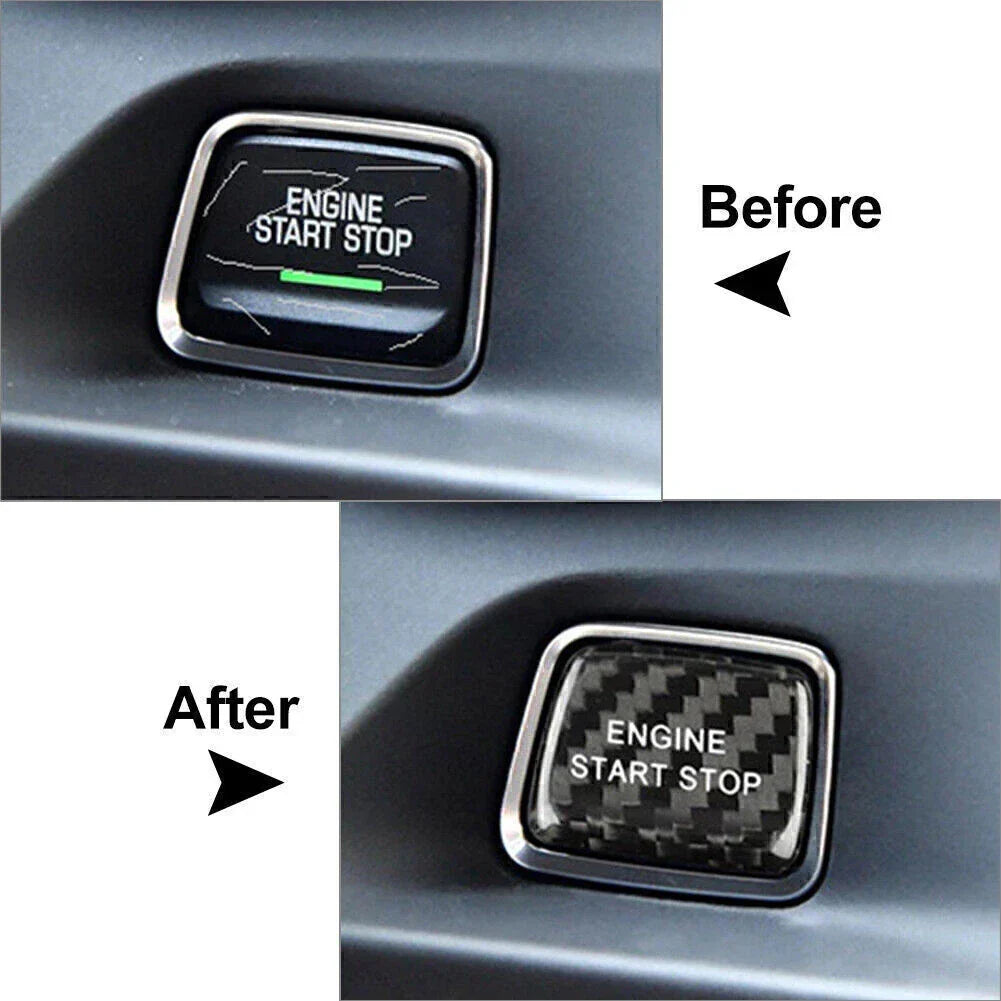 Engine Start Stop Button Cover in Carbon for Camaro 2010-2023