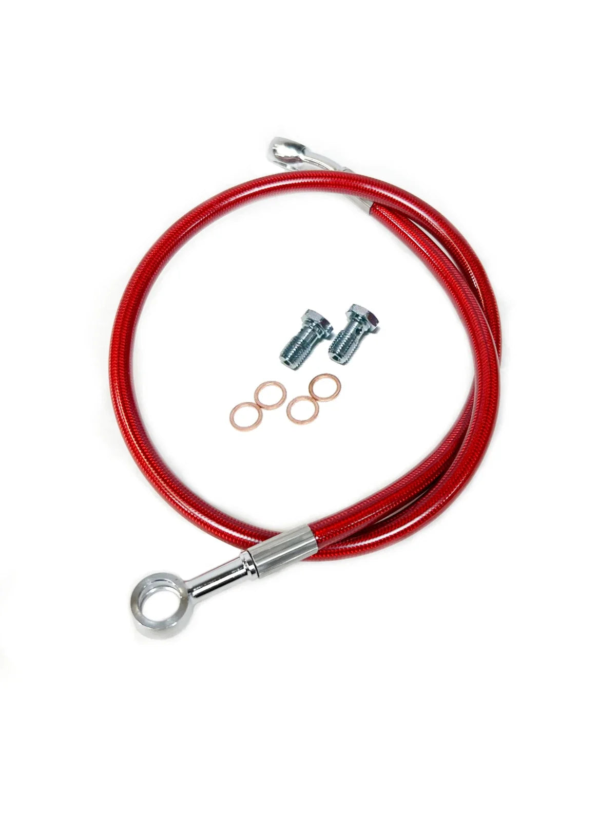 Extended Steel Braided Rear Brake Line for Yamaha Raptor 350 (2004–2014)
