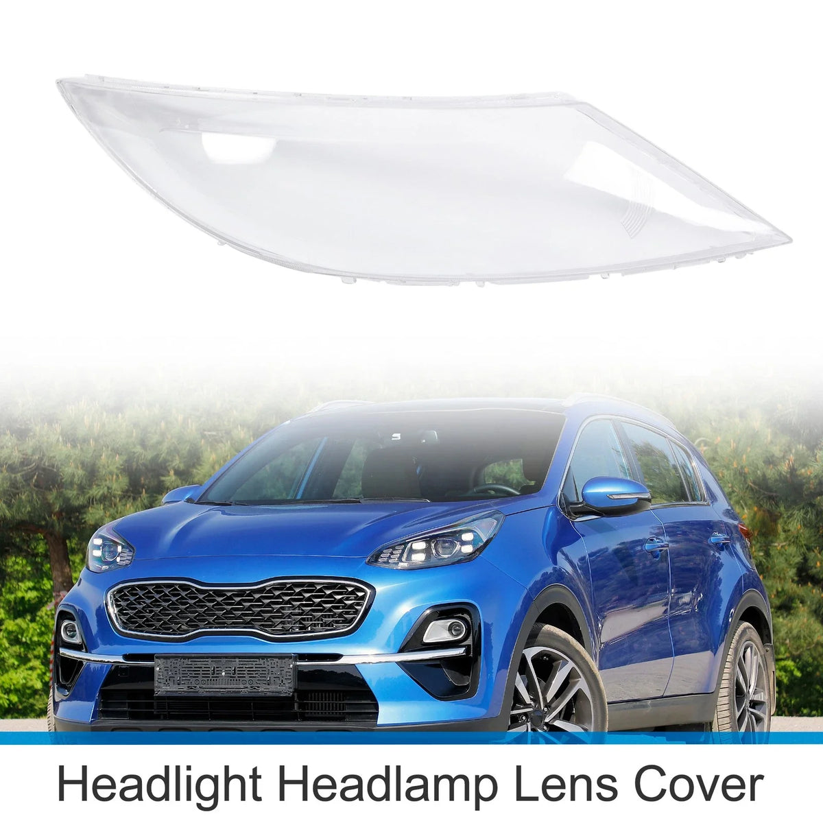 Headlight Lens Cover for Kia Sportage (2009–2014) PC Clear