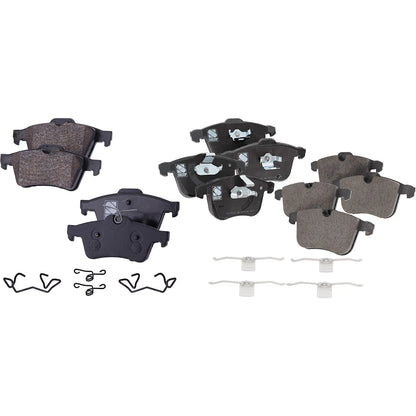 Set of 4 Front & Rear Brake Pads for Saab 9-3X 9-3 (2004–2011)