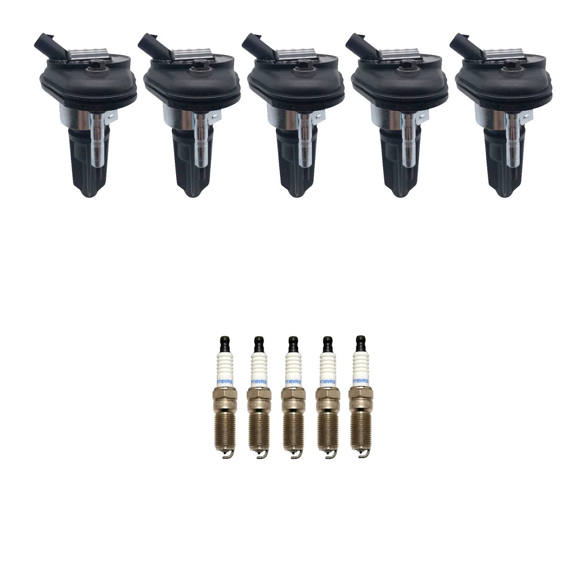 Set of 5 Ignition Coils & Denso Spark Plugs for Colorado L5