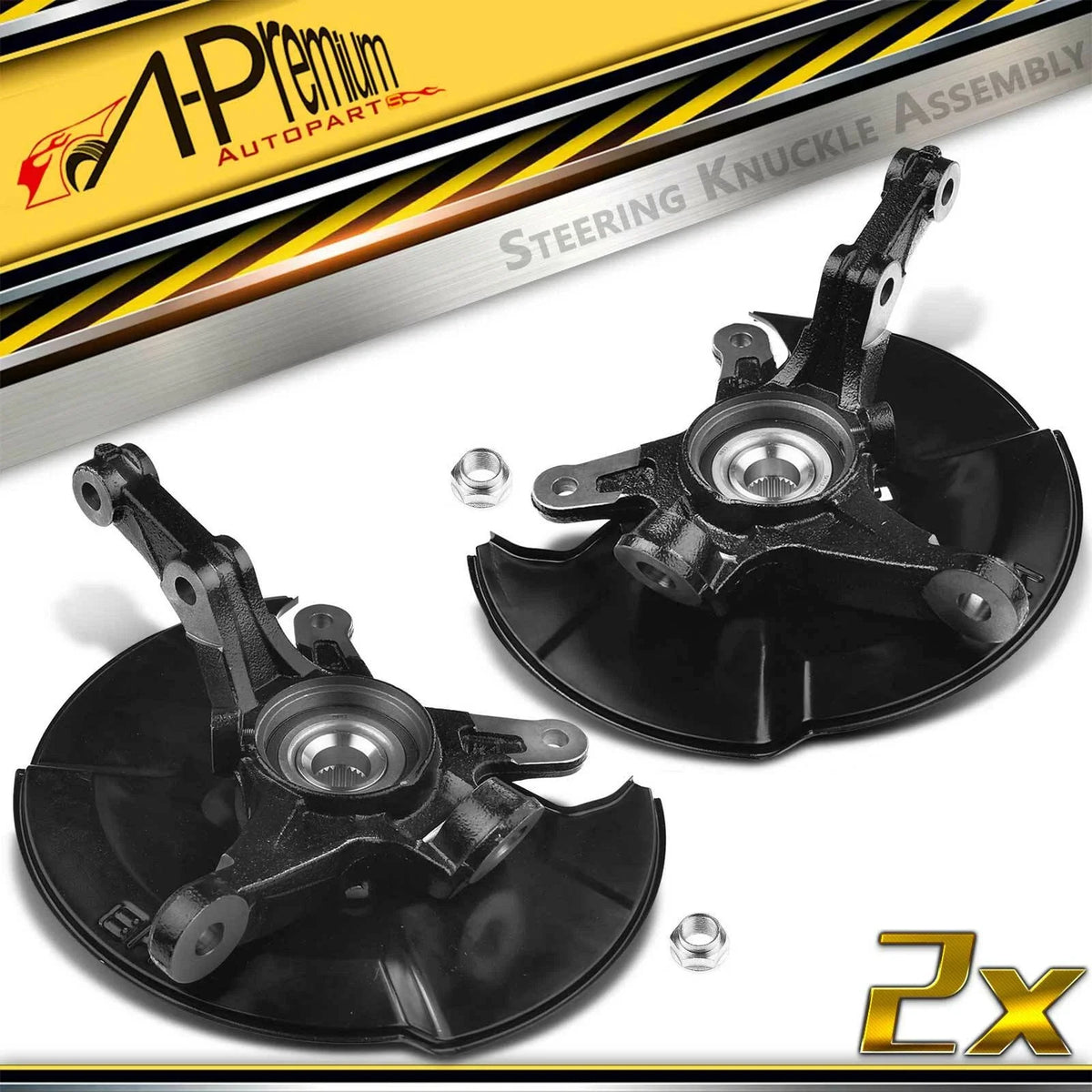Front Steering Knuckle & Hub Bearing Pair for Honda Civic (2006–2011)