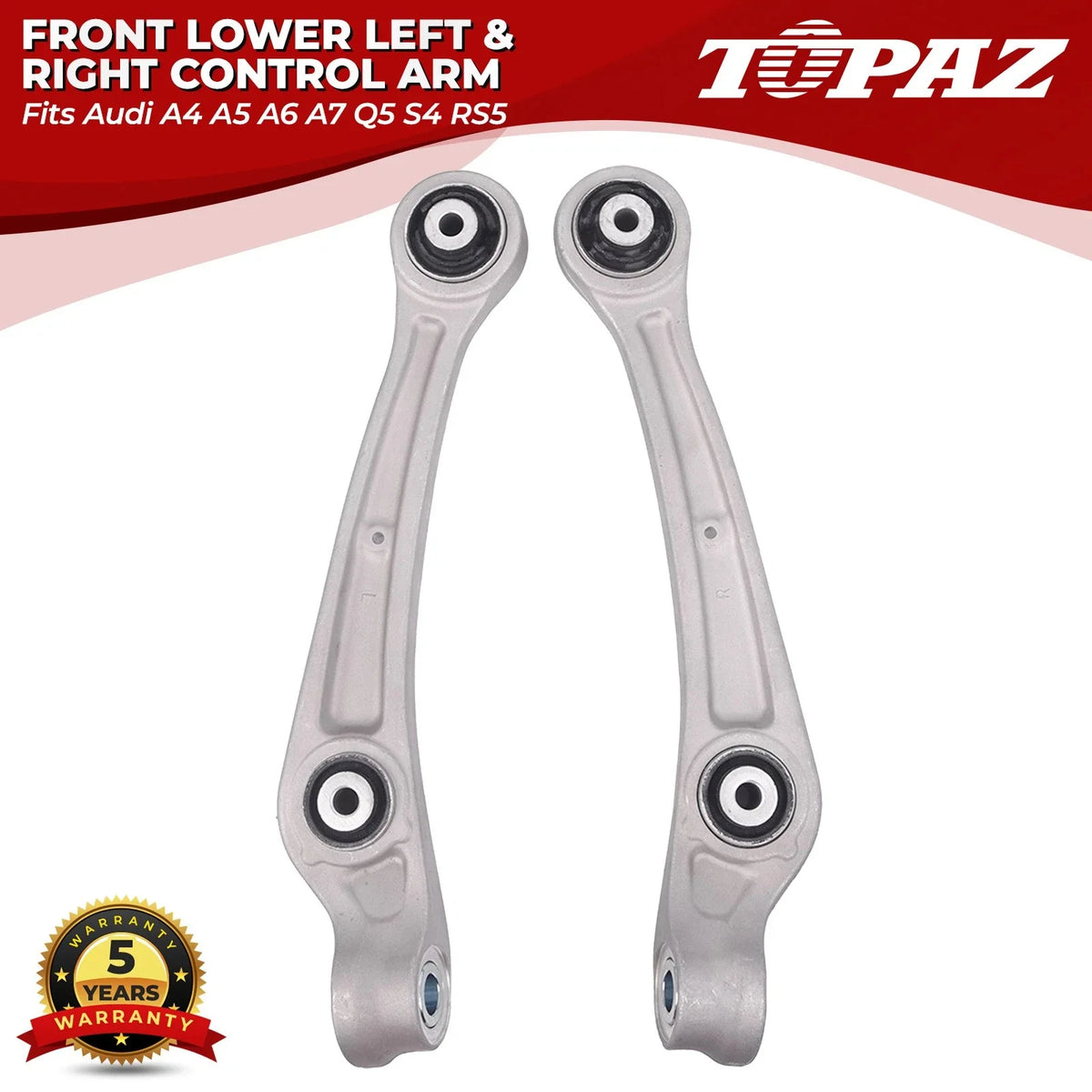 Pair Front Lower Suspension Control Arms for Audi A4 A5 A6 A7 Q5 S4 RS5 (2008–2020)