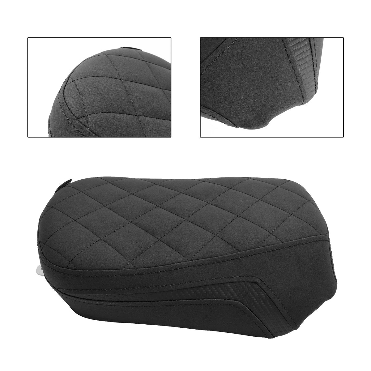 Rear Seat Passenger Cushion for Kawasaki Vulcan S VN650 (2015–2023) Black