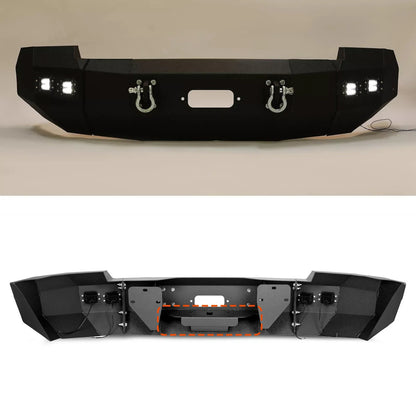 Front Bumper w/Winch & D-ring for Silverado 1500 (2014-2015) LED Light