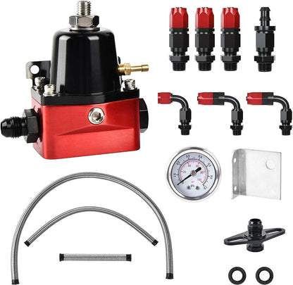 Fuel Pressure Regulator Kit 6AN Adjustable with AN6 Fitting