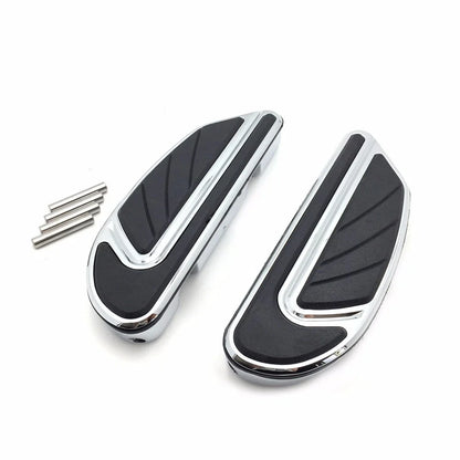 Chrome Airflow Footboard Kit for Softail (2000–2017) & Touring