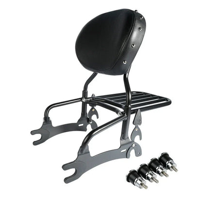Sissy Bar Backrest Rack Spools - Black for Indian Chieftain 2014-2022