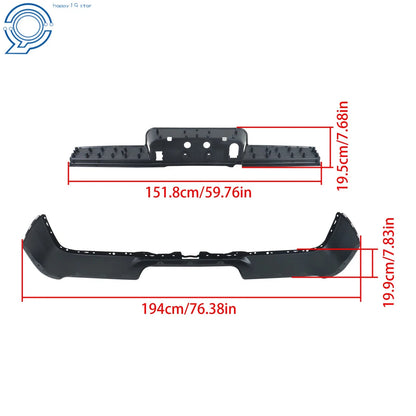 Rear Face Bar + Step Pad for RAM 2500 3500 Steel Primered (2019-2024)