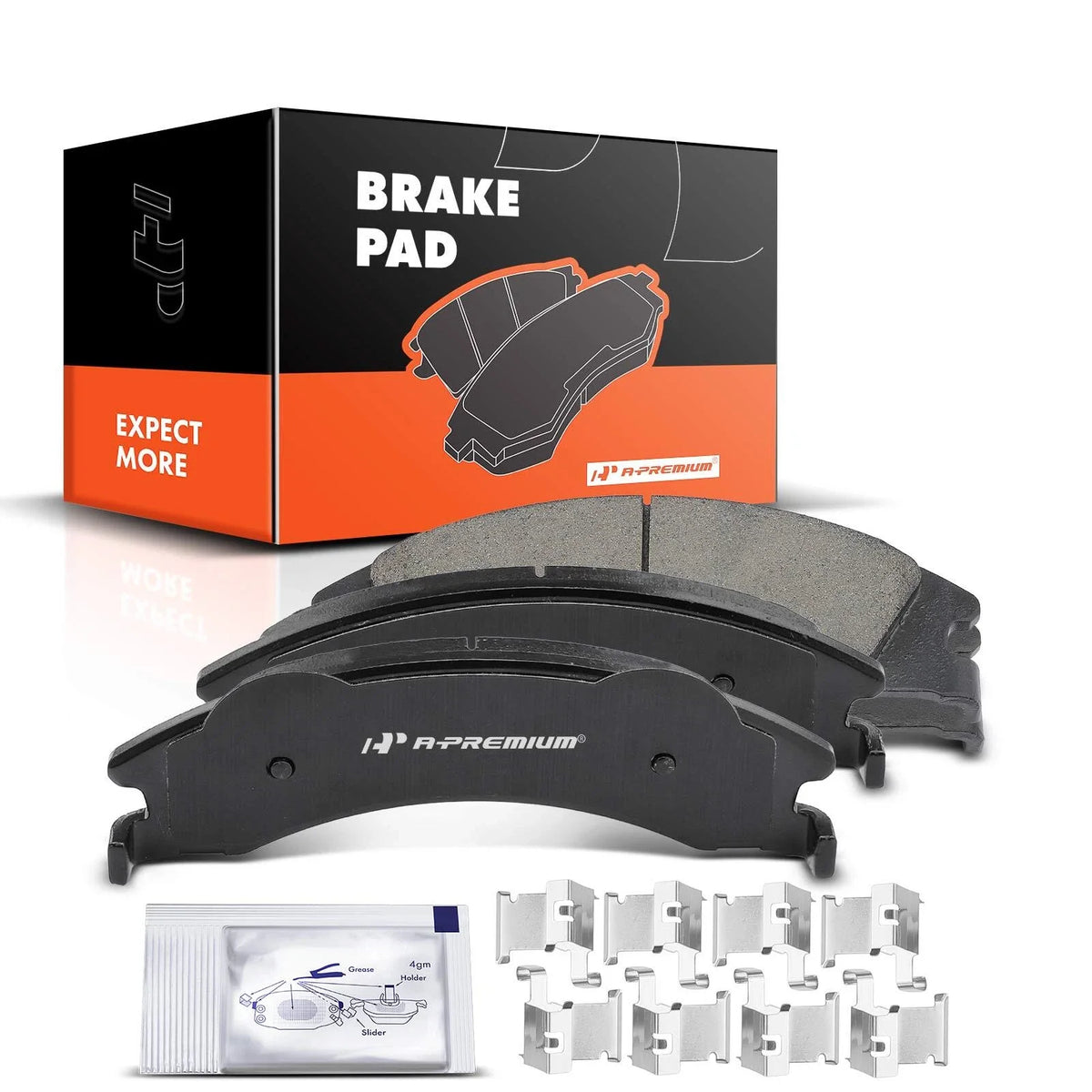 Set of 4 Rear Ceramic Brake Pads for Ford E-150 E-250 E-350 (2008–2014)