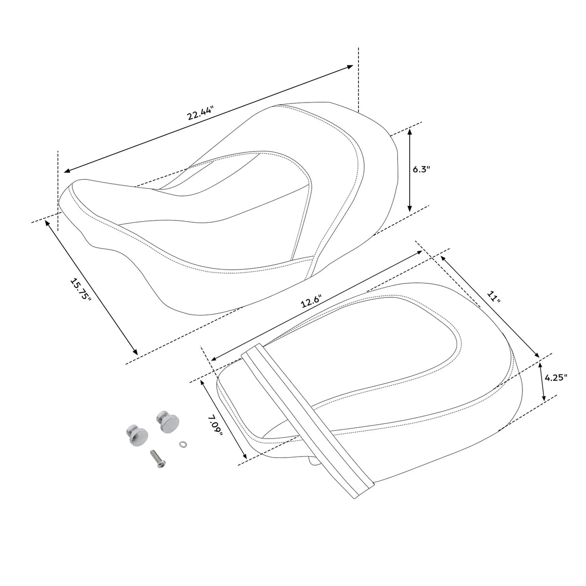 Gel Seat Cushion for Harley Electra Glide (2009–2023)