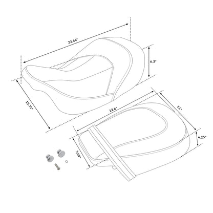 Gel Seat Cushion for Harley Electra Glide (2009–2023)
