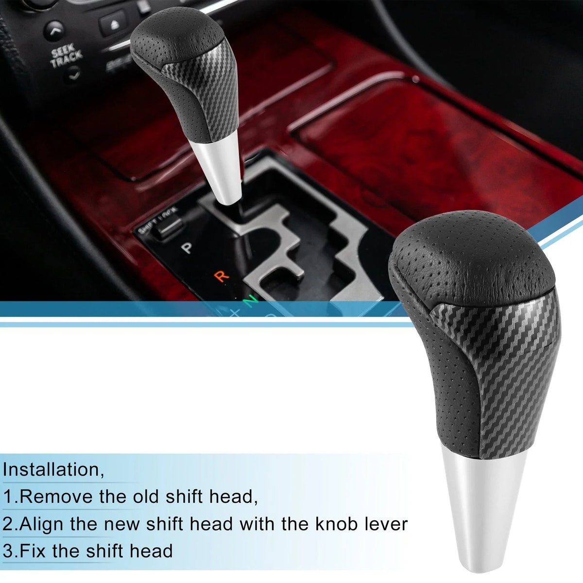 Automatic Gear Shift Knob for Toyota Land Cruiser (2016–2021) Black