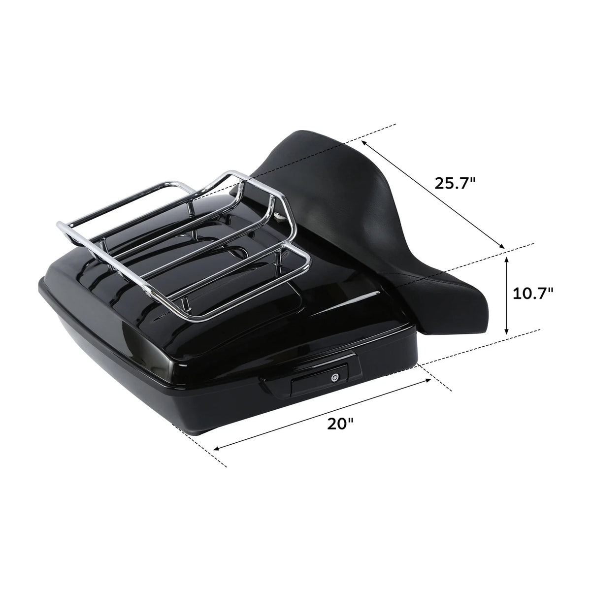 Chopped Trunk Backrest Pad Mount Rack for Harley Touring (2014–2025)