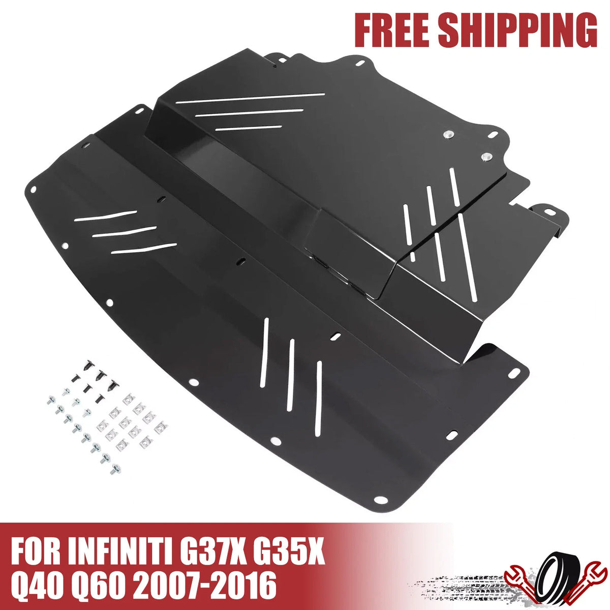Aluminum Engine Splash Shield for Infiniti G37 G35X (2007–2016)
