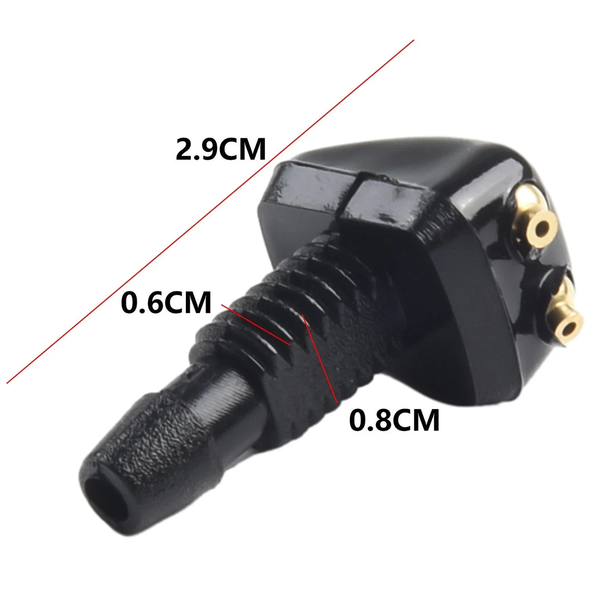 2X Windshield Washer Nozzle for Car (Dual Holes)