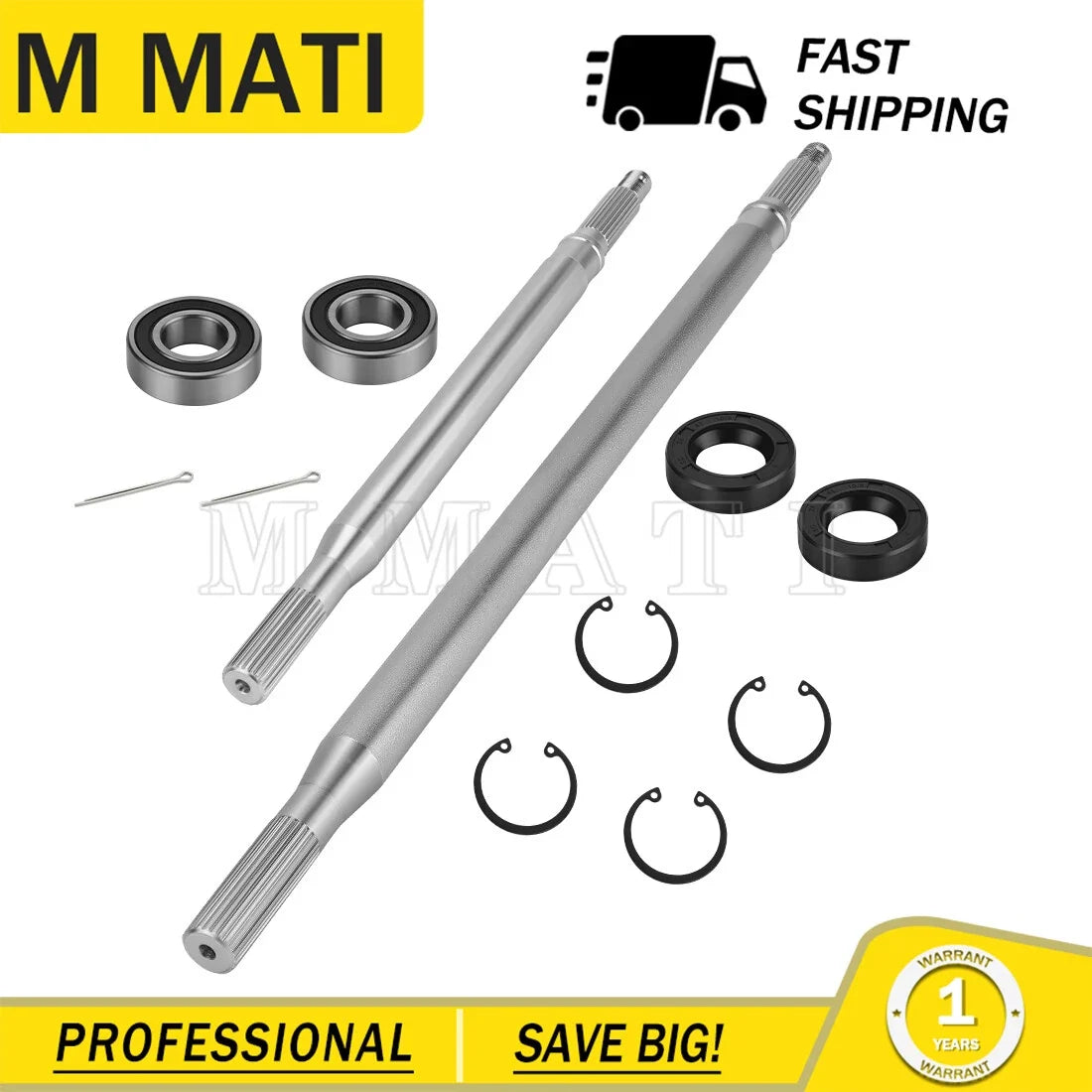Axle Shaft & Bearing Seal for EZGO Electric TXT/Medalist 20377G11