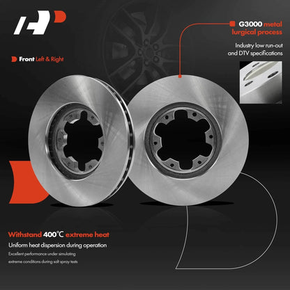 Front Brake Rotors and Ceramic Pads Set for Nissan Pathfinder 96-98