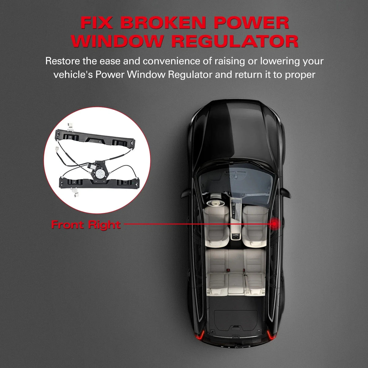 Front Window Regulator Assembly with Motor for Ford Explorer 2002-2010