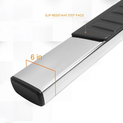 2-Piece Chrome Nerf Bars for 2007–2019 GMC Sierra/Silverado Regular Cab