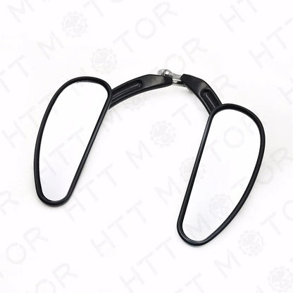 Teardrop Racing Mirrors Set in Black for Harley Street Bob Fat Bob 1982-2017