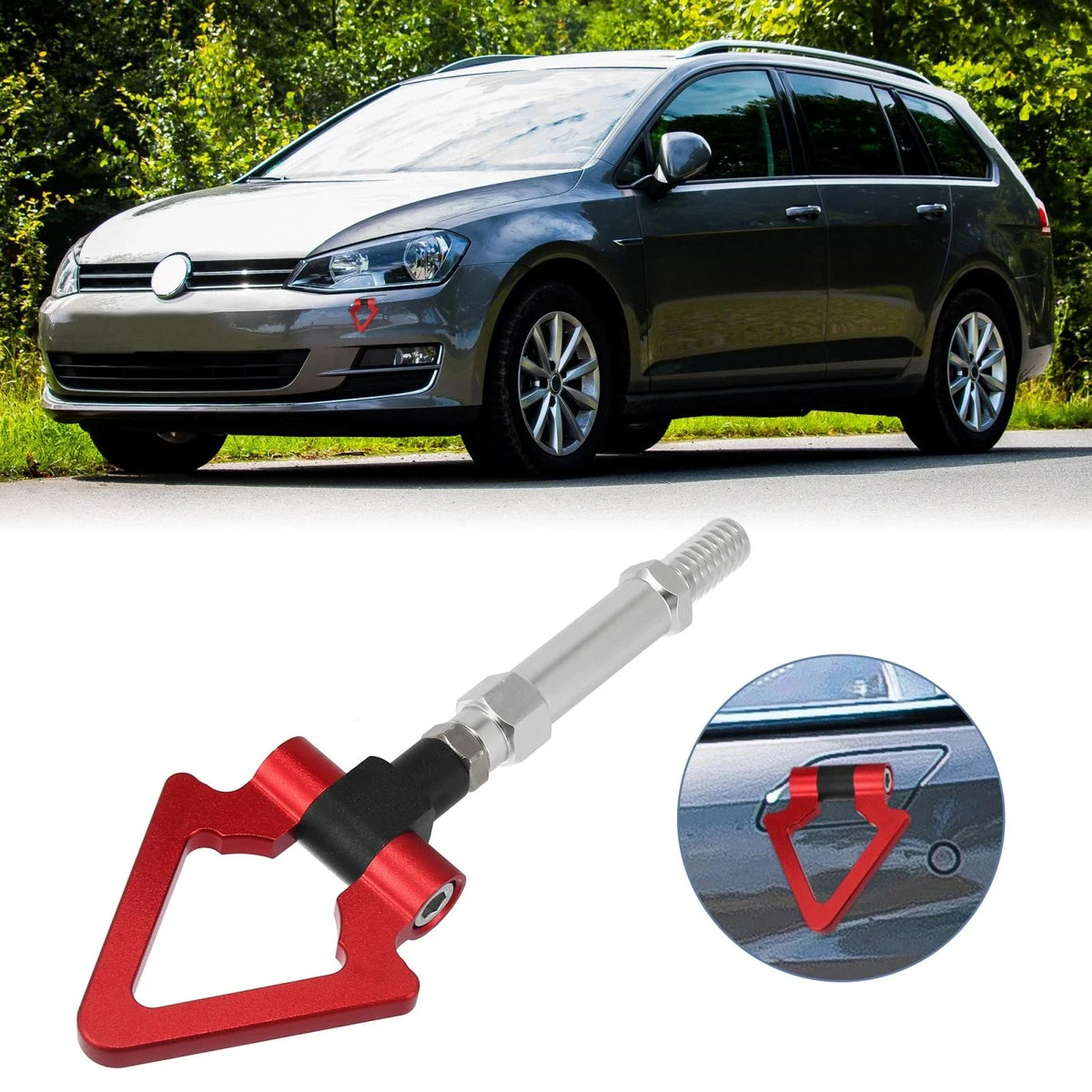 Tow Hook Screw for Volkswagen Golf GTI (2015–2021) - Red Triangle Shape