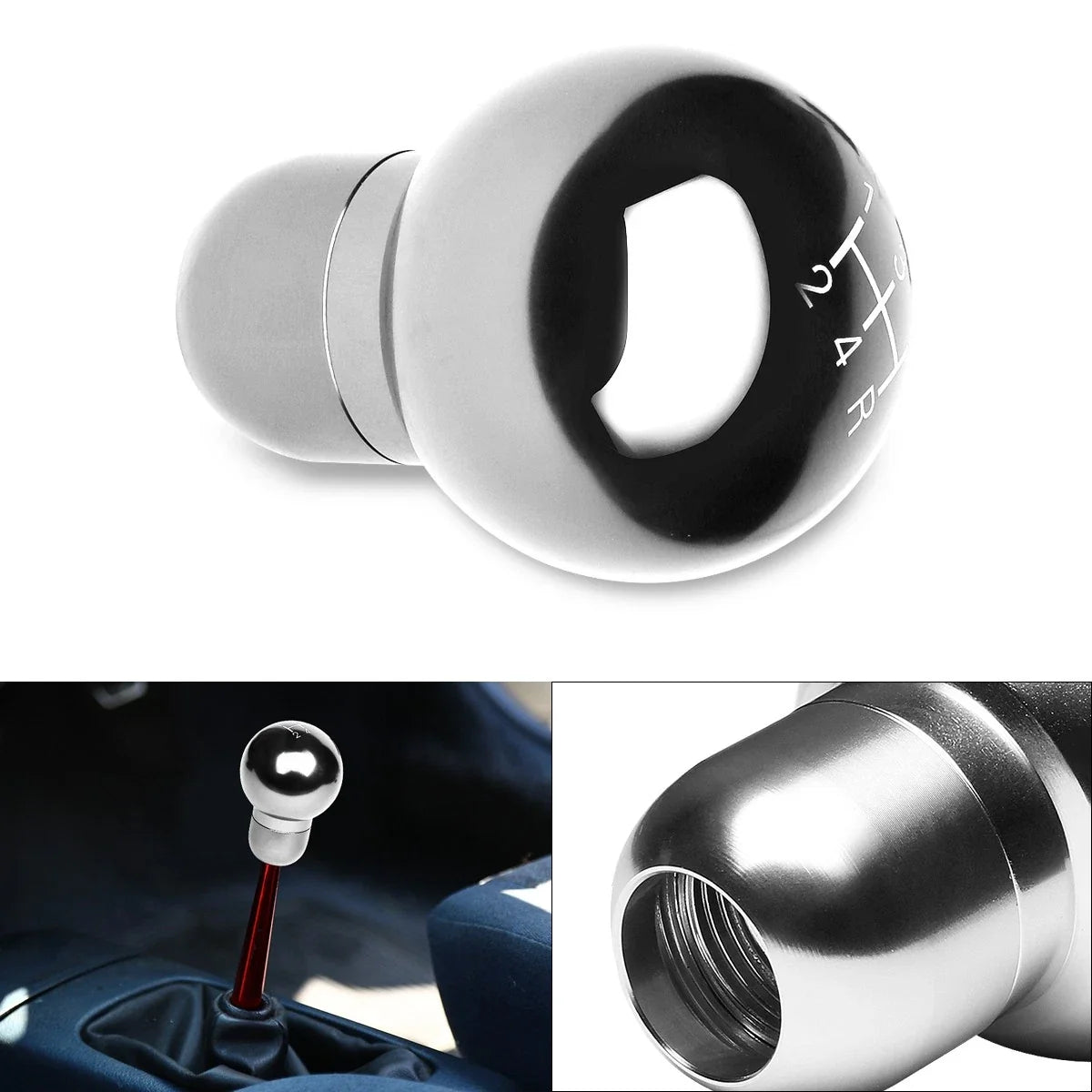 5-Speed Manual Transmission Shift Knob for Universal Vehicles (Chrome)