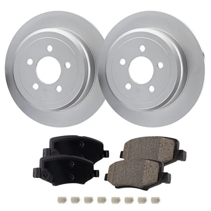 Rear Brake Disc Rotors and Pads Kit for Jeep Liberty Dodge Nitro (2007–2011)