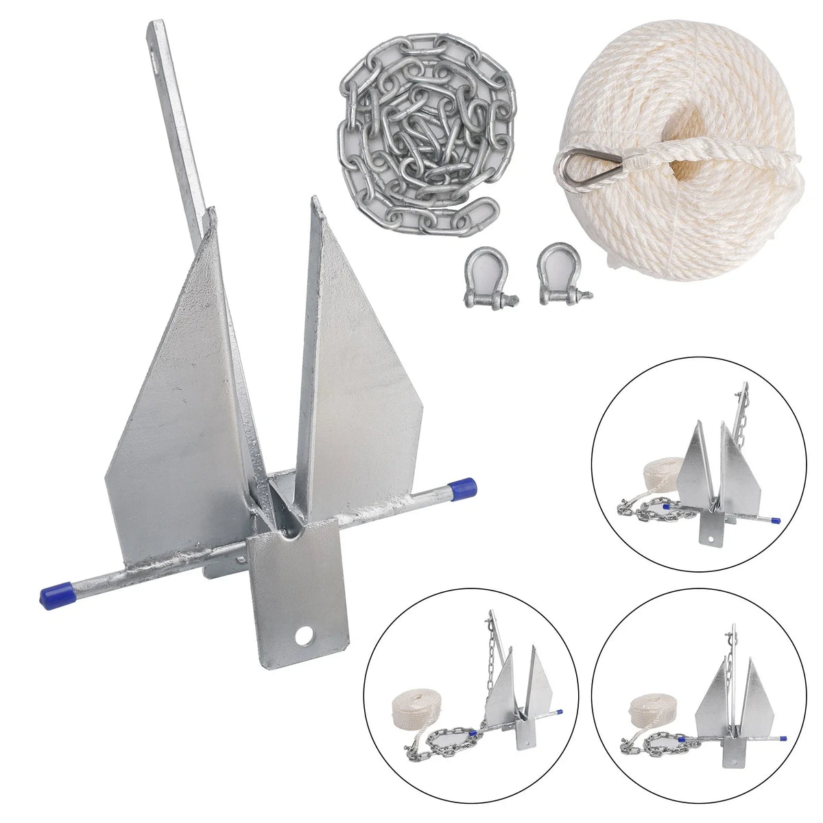 8 lbs Steel Slide Anchor Kit for Boats