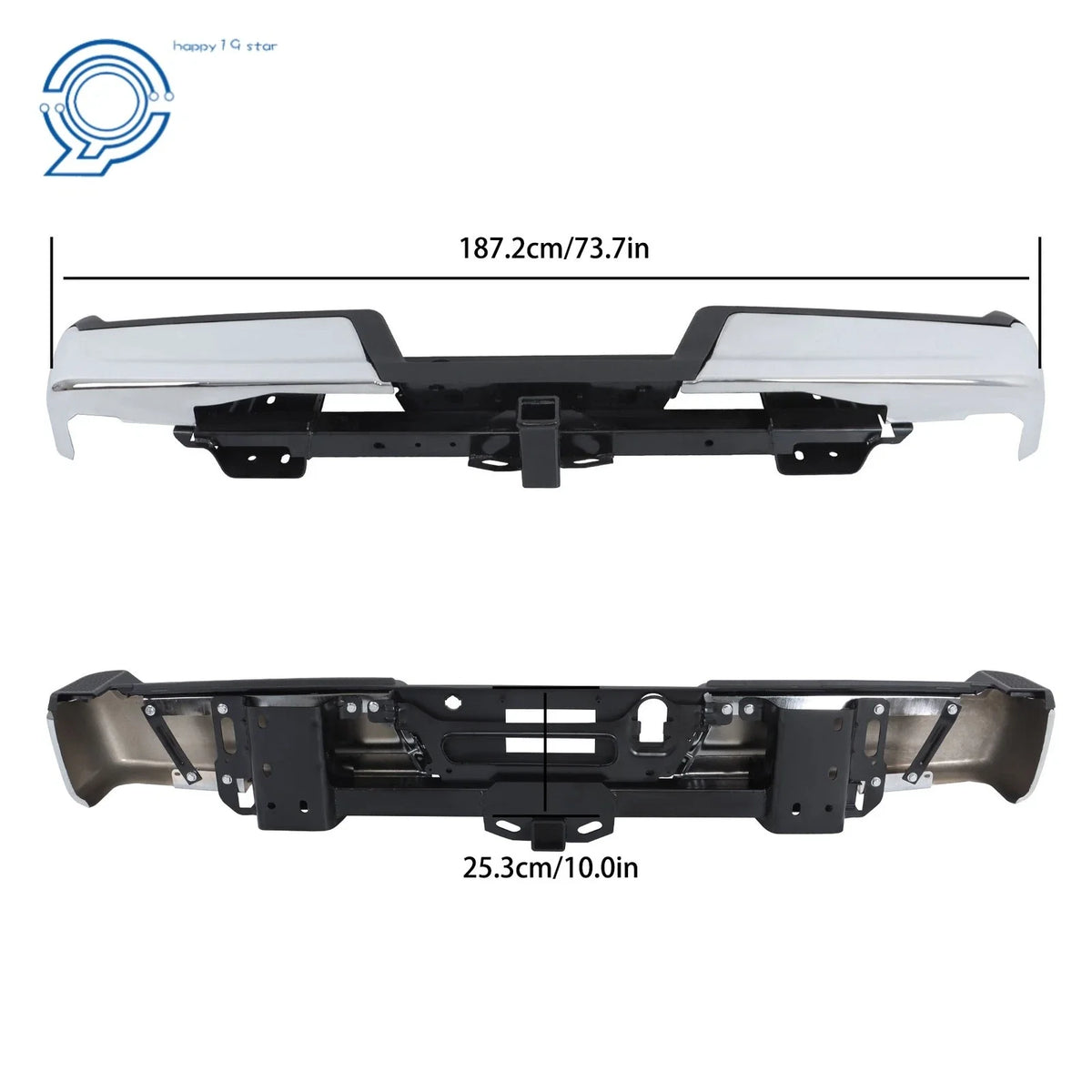 Rear Step Bumper Assembly Chrome for Ford F-150 (2021–2023)
