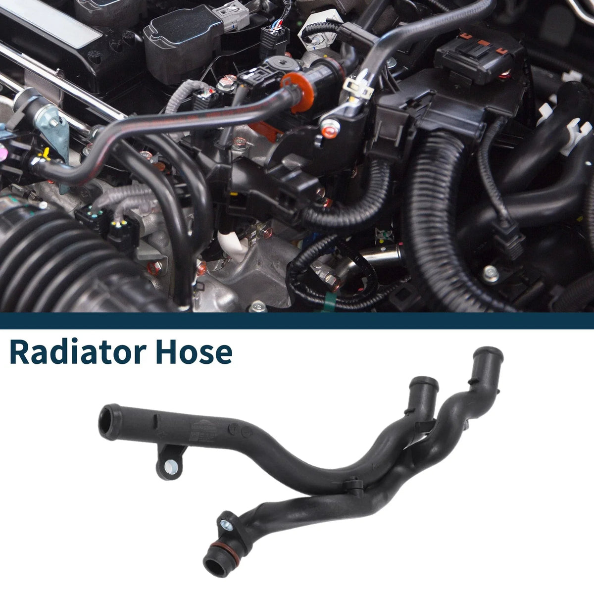 Radiator Hose Coolant Pipe for Volkswagen Touareg (2010–2014) 1 Pcs Plastic Black
