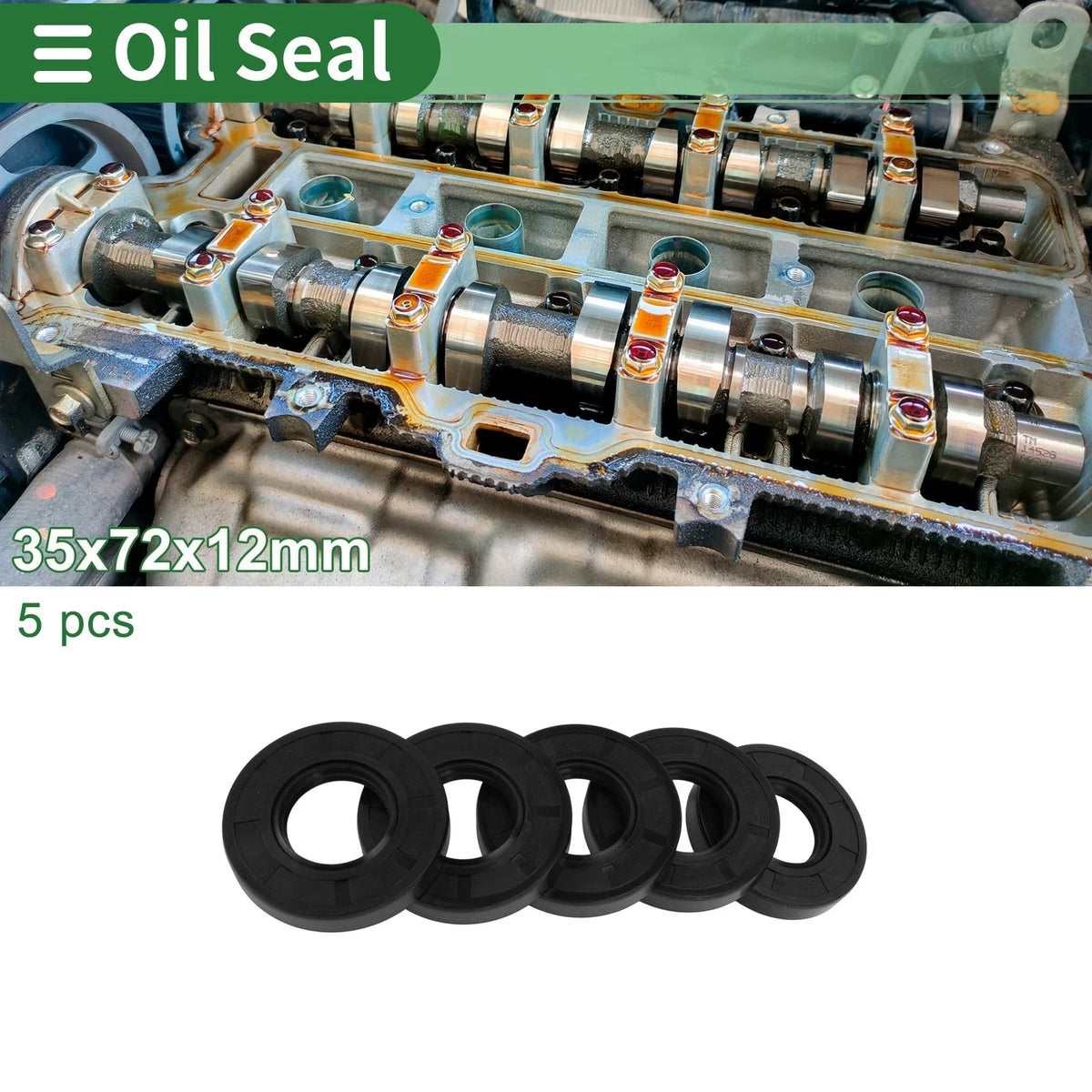 Oil Seal   - NBR Rubber 35x72x12mm