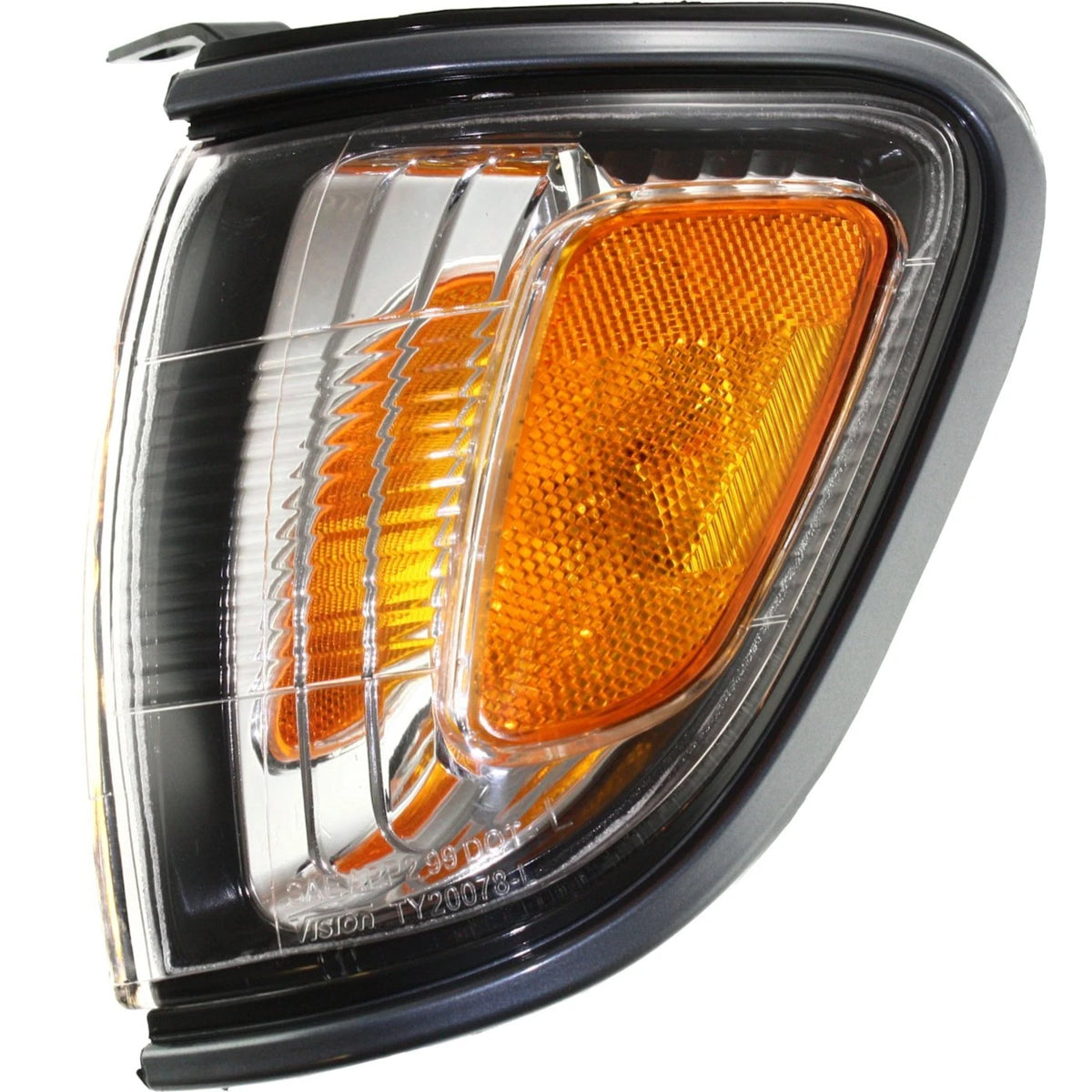 Set of 2 Corner Lights for Toyota Tacoma (2001–2004) w/ Bulbs, Gray Trim