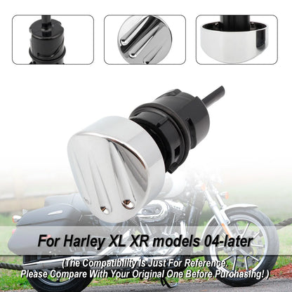 Oil Dipstick Tank Cap Plug Silver for Sportster XL883 XL1200 2004-2016