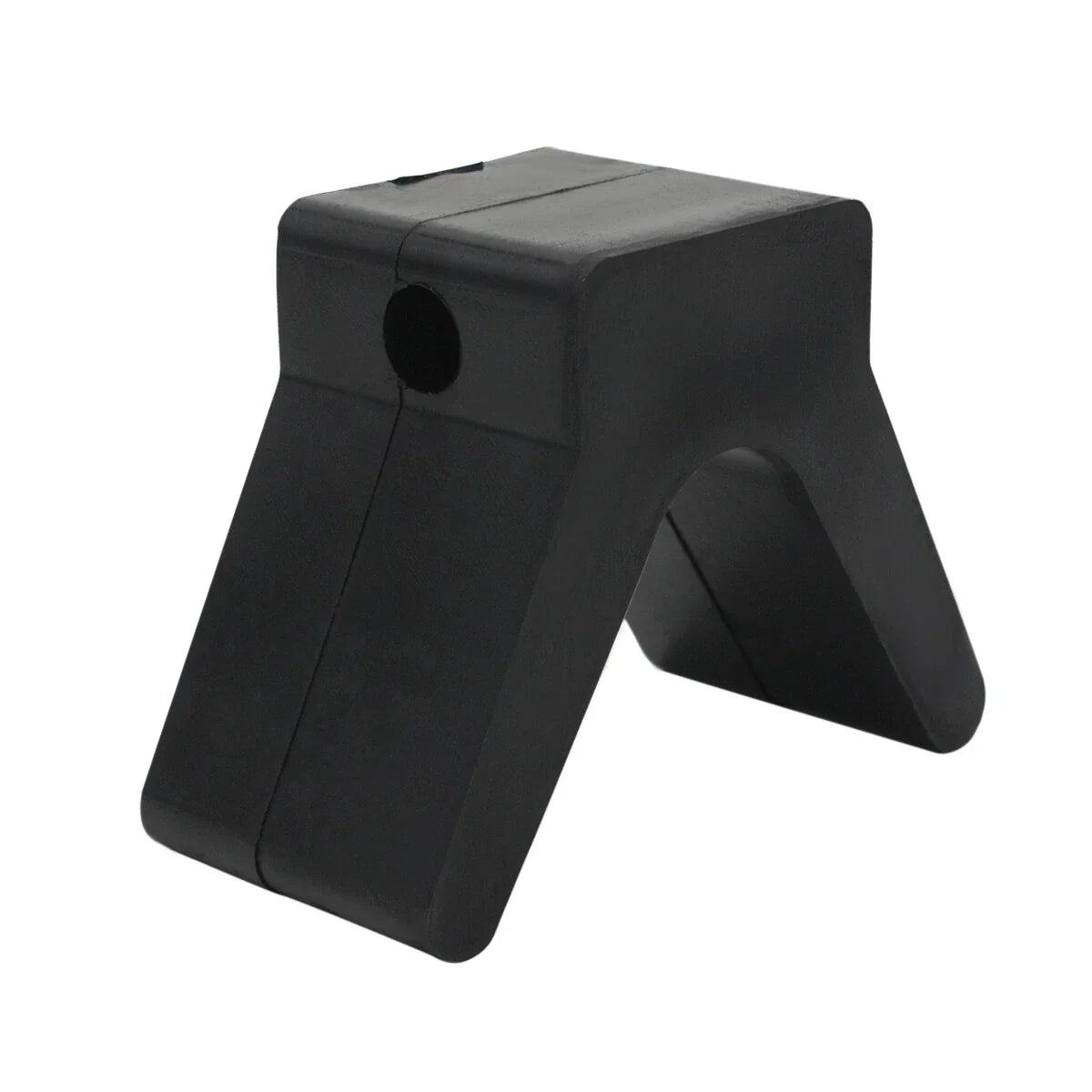 2 Inch Mounting Width V Bow Stop for Boat Trailer (Black Rubber)