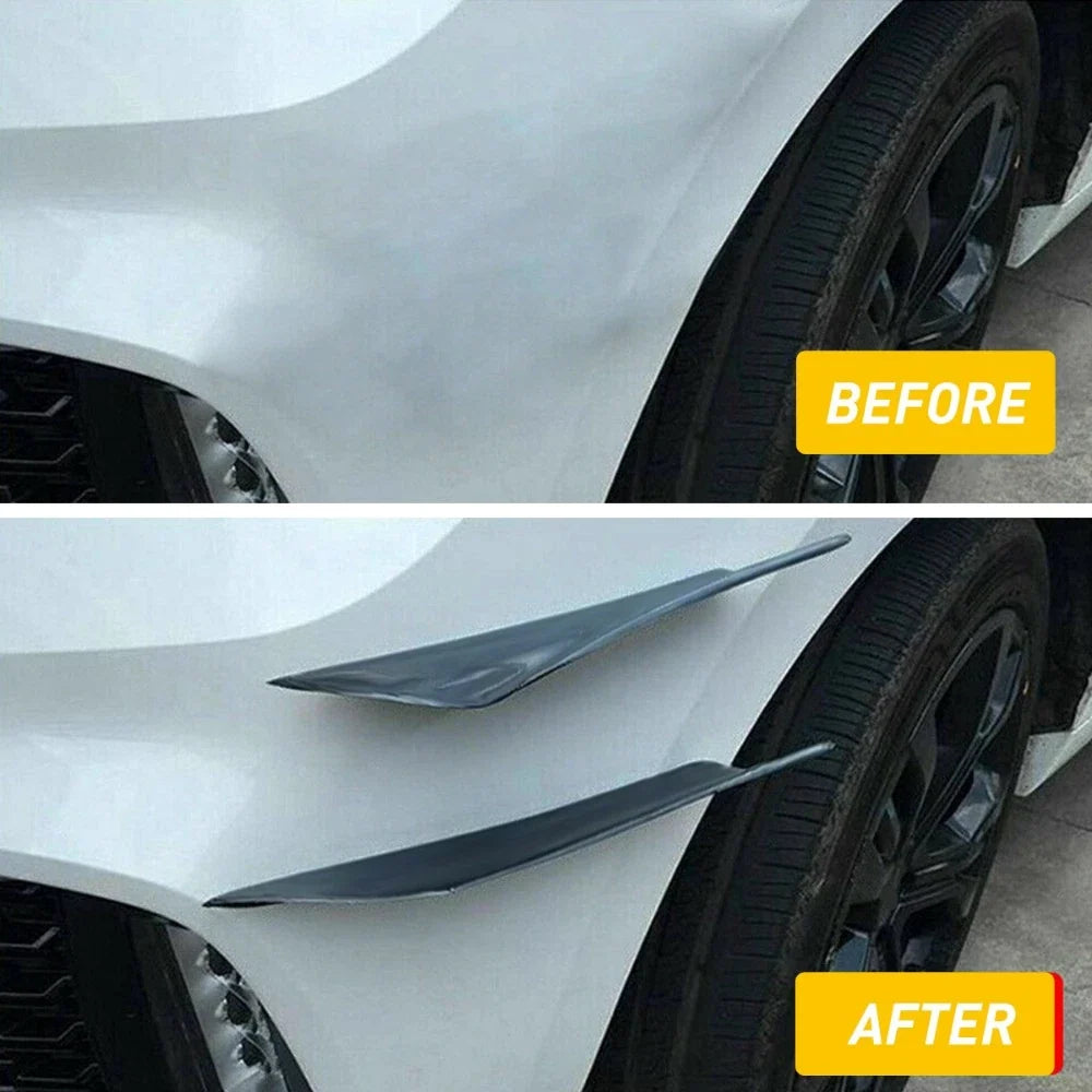 4X Glossy Black Bumper Canard Splitter Diffuser Lip for