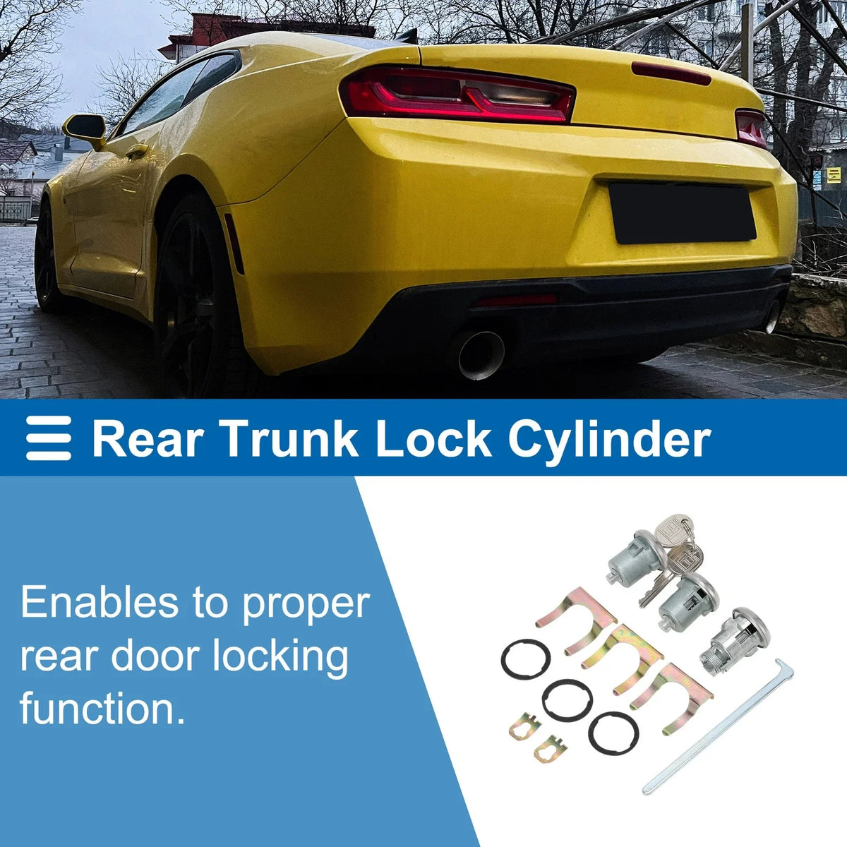 Trunk Lock Cylinder Set w/Tailgate Lock & Keys for Buick Special (1963)