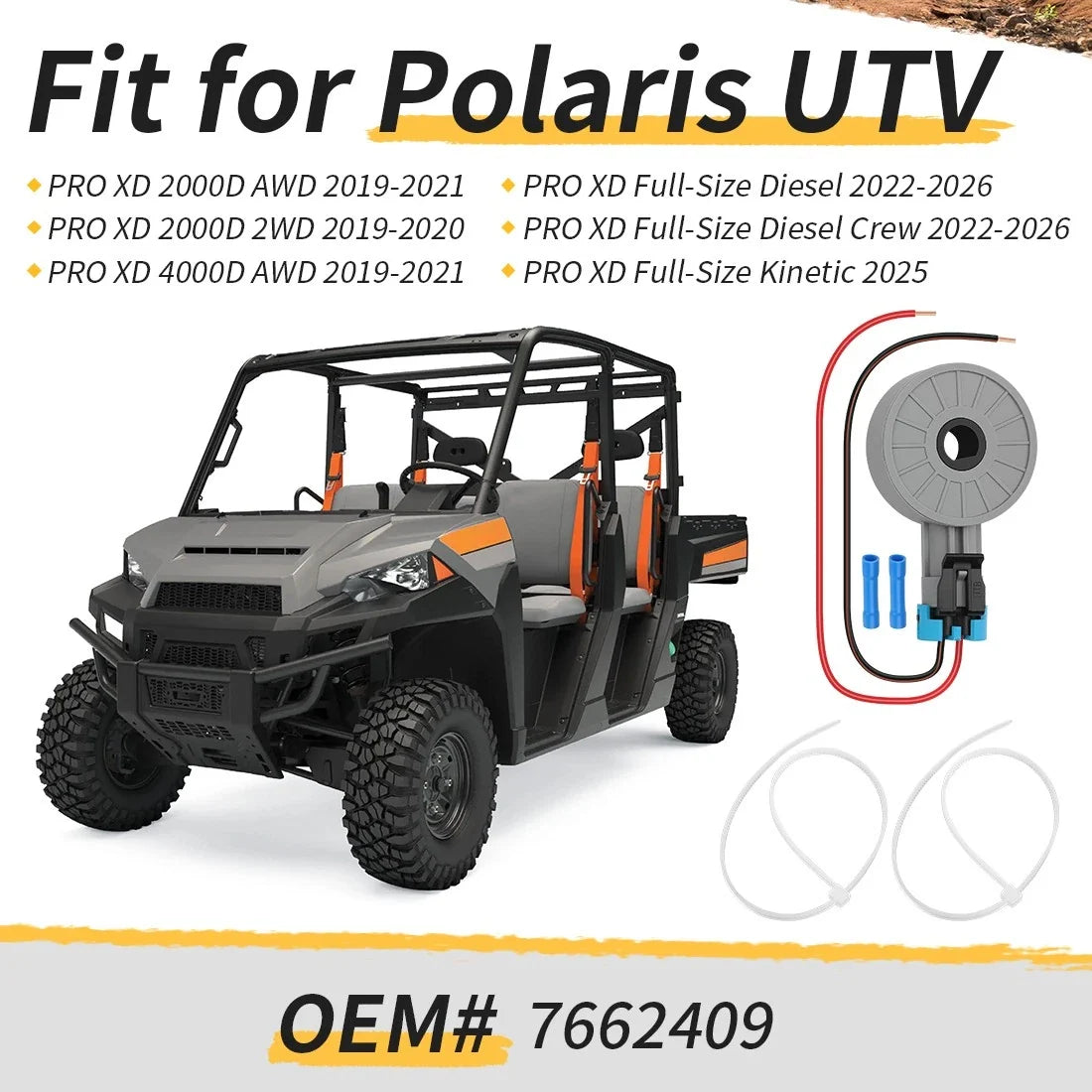 Gear Position Sensor & Pigtail Harness for Polaris PRO XD (2019–2026)