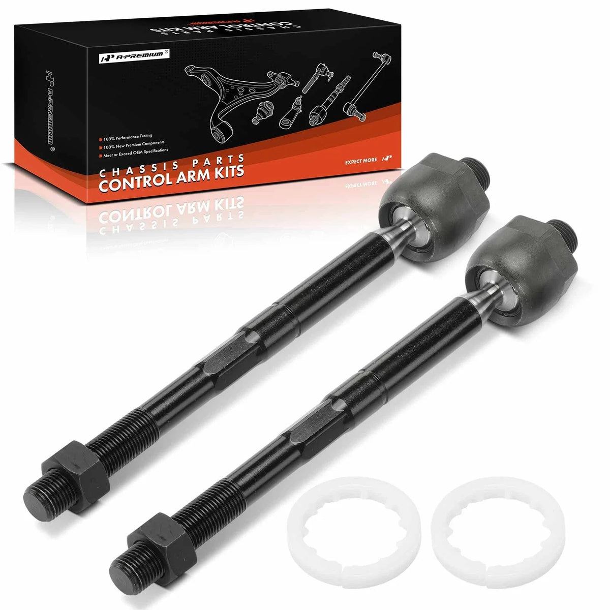 2X Front Inner Tie Rod Ends for Buick LaCrosse (2010–2012) Cadillac XTS