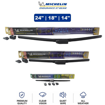 3-Pack Michelin Endurance XT Wiper Blades for Mazda 2013 to 2016