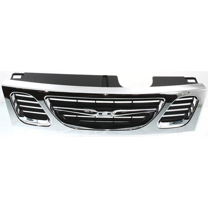 Grille for Saab 9-3 (1999–2003) Chrome Shell, Painted Black Insert