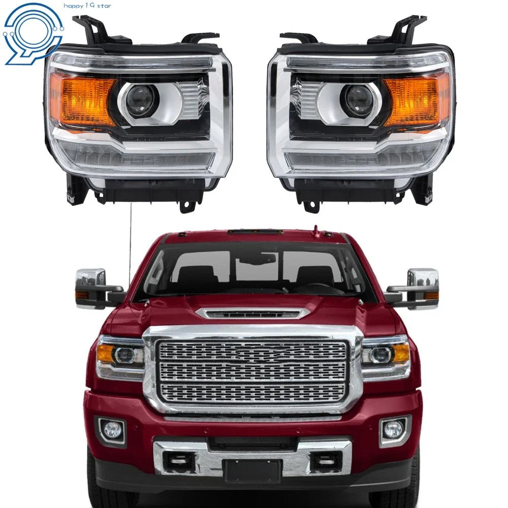 HID Headlights with LED DRL for GMC Sierra 2500HD/3500HD (2016–2019)