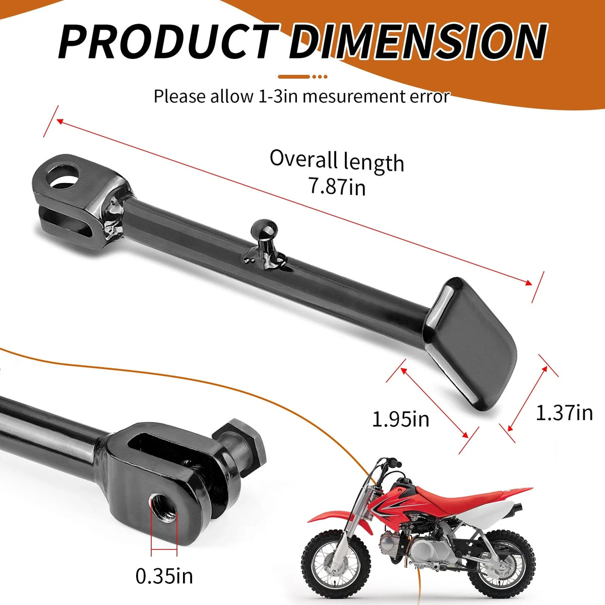 Side Stand Kit with Spring for CRF50F Honda (2004-2012)