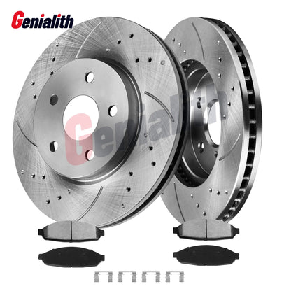 Front Brake Rotors and Ceramic Pads Set for Ford Crown Victoria (2003-2011)
