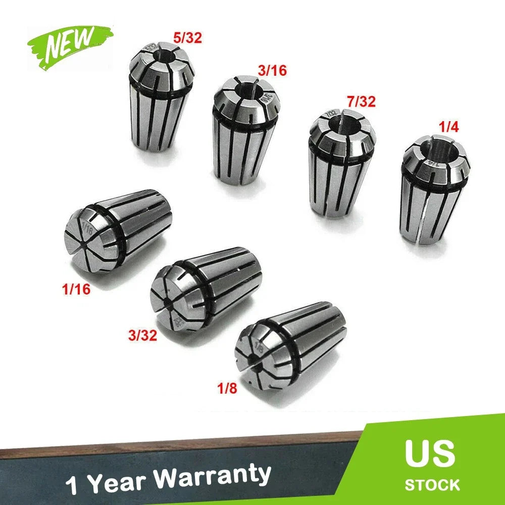 7PC Spring Collet Kit for CNC Milling Lathe Engraving Machine