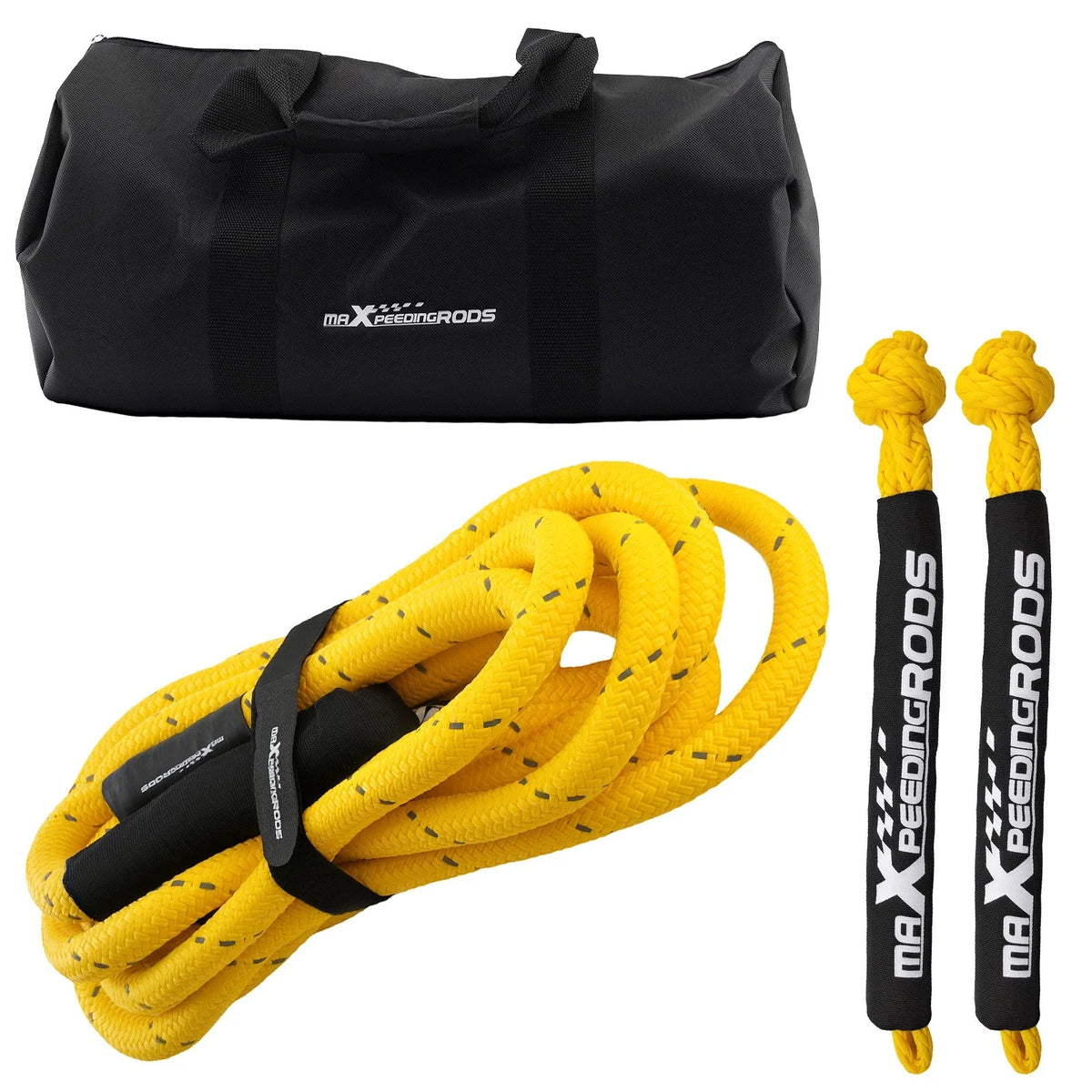 Heavy Duty Kinetic Tow Rope 30ft for Off-Road Vehicles (24250lbs Max)