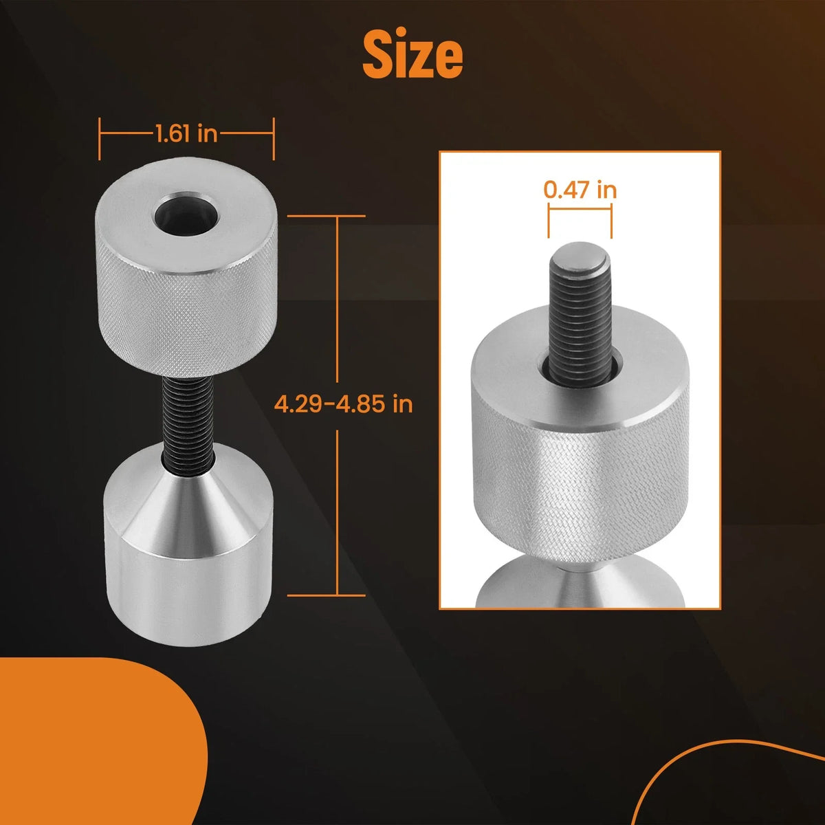2-Piece Flange Pin Set for Applications with 1/2'' to 1-1/2'' Diameter